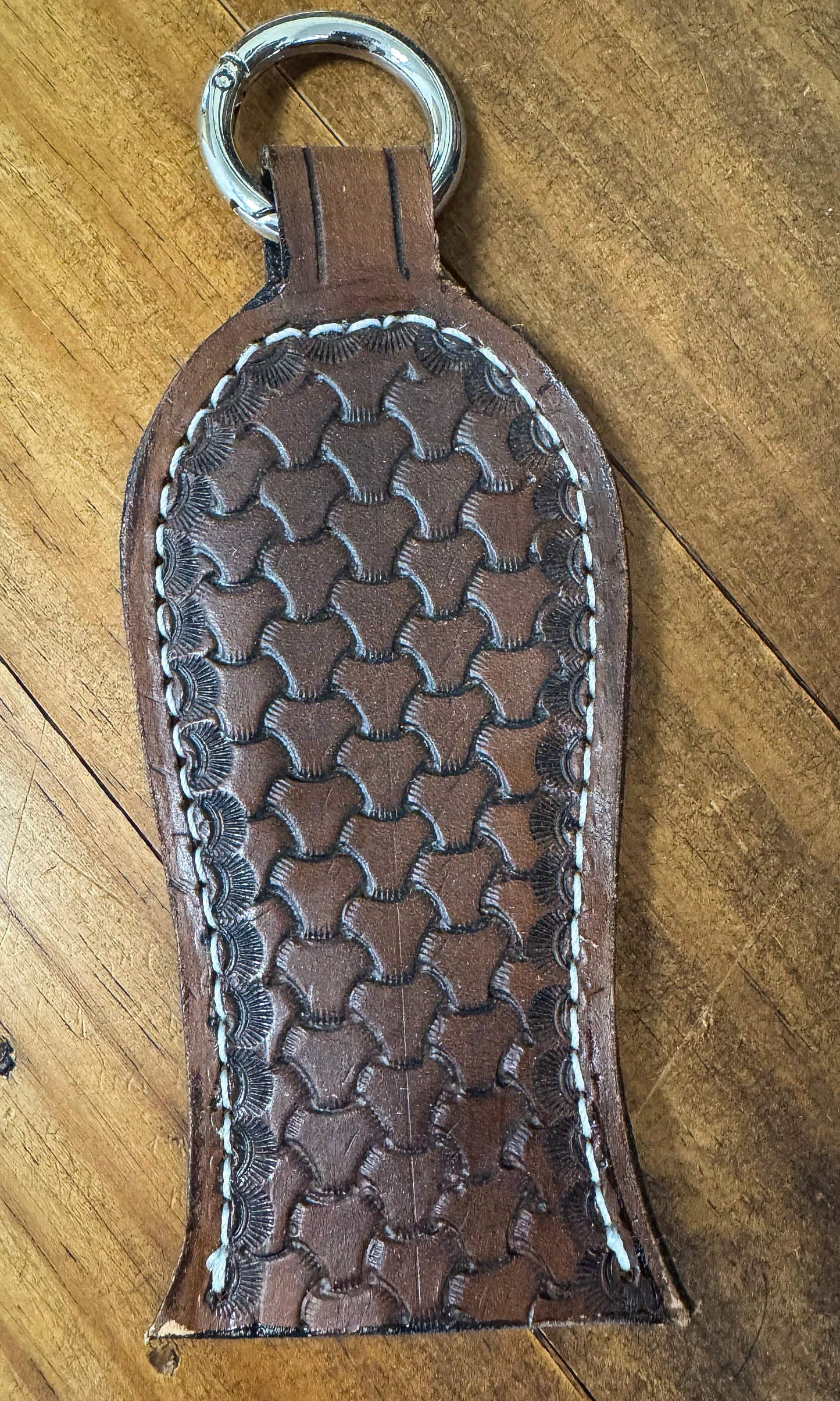 Hampton Leathers Hand-tooled Leather Skillet Handle Cover