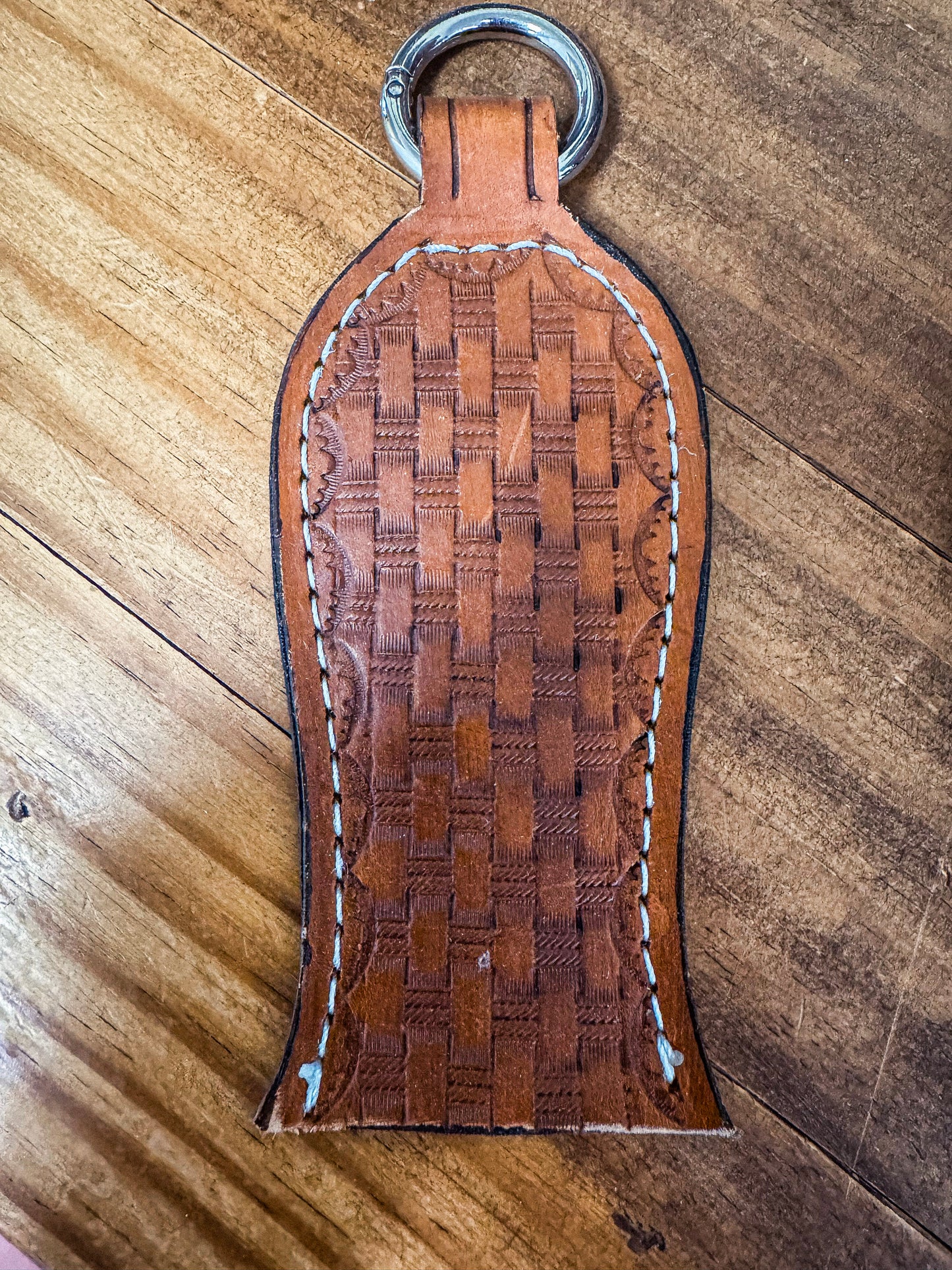 Hampton Leathers Hand-tooled Leather Skillet Handle Cover