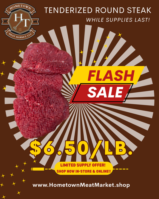 Tenderized Beef Round Steaks Flash Sale!